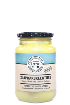 Elana's Slaphakskeentjies Mustard Onions 375ml